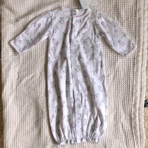 Kissy Kissy Pink Zebra Convertible Sleeper Gown
